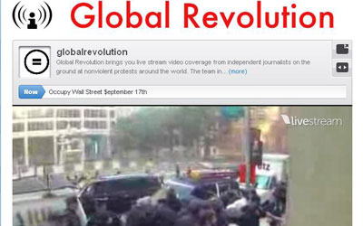 Globalrevolution.TV, o protesto contra Wall Street ao vivo para todo o mundo